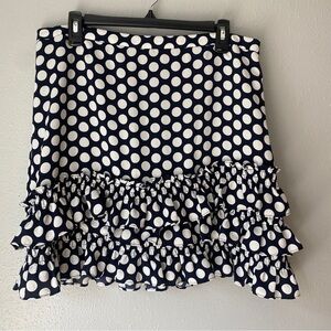 J.Crew polka dot ruffle skirt